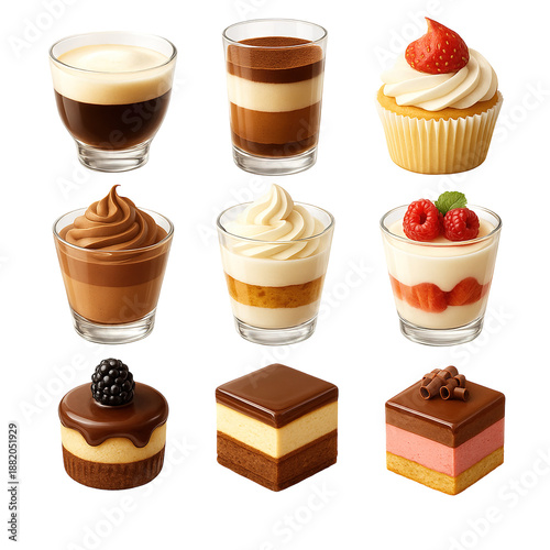 Wallpaper Mural Assorted Gourmet Desserts and Coffee Treats Collection Torontodigital.ca