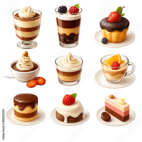 Wallpaper Mural Assorted Gourmet Desserts and Coffee Treats Collection Torontodigital.ca