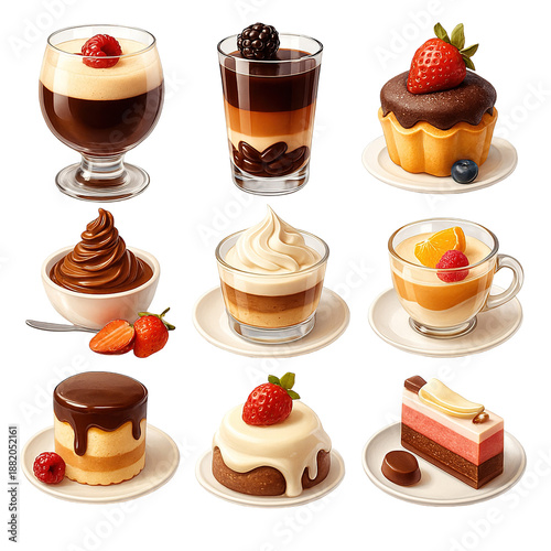 Wallpaper Mural Assorted Gourmet Desserts and Coffee Treats Collection Torontodigital.ca