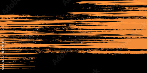 Abstract orange black backgrouhd brush car. Simple color combination grunge brush modern wrap