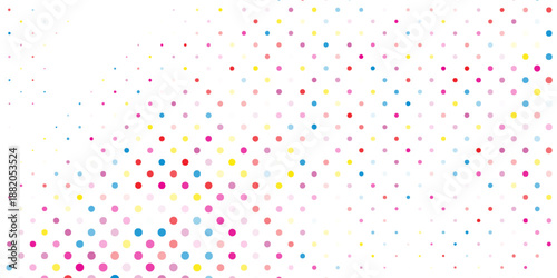 Fun colorfull polka dot frame on white background. Randomus wallpaper