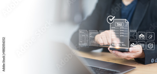 Quadro su tela Financial concept regarding corporate business planning