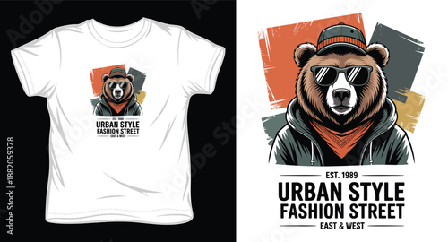 Mountains california outdoor wildlife tours vintage t-shirt design with forest landscape and sun rays