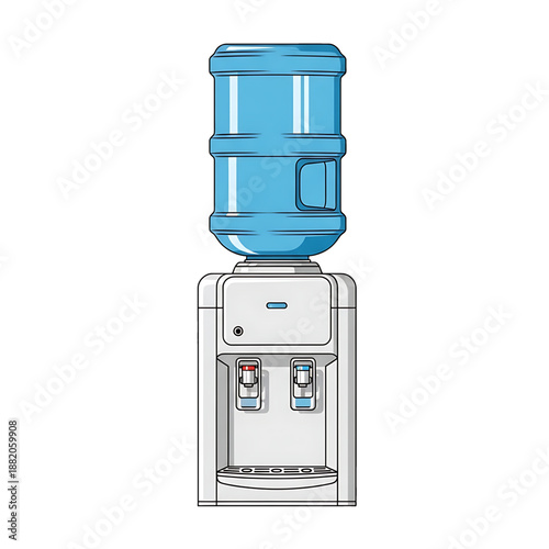 Water cooler dispenser for office hydration.