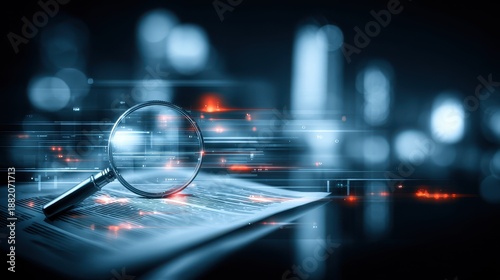 A lawyer remains stationary to examine paperwork as a newspaper helps scan a secret clue