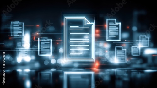 A secure contract supports management as a document begins to glow protecting confidential information through careful control and trust in structured systems