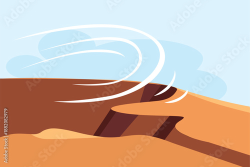 Desert. Landscape. Vector illustration
