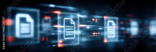 This workflow shows management guiding a contract as document glow protects confidential information