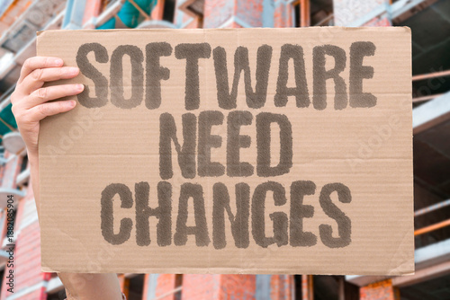 Quadro em tela "Software Need Changes" Development requirements transform
