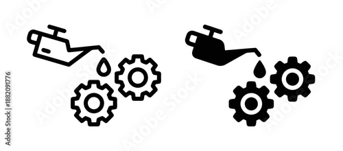 Gear oil icon vector is suitable for web, print, mobile, icon, symbol, mechanic, engineer, auto