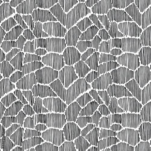 Black and white abstract pattern of irregular vertical lines