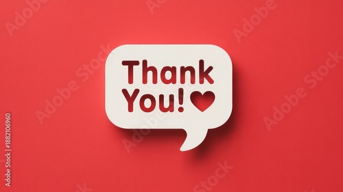 A white speech bubble with 