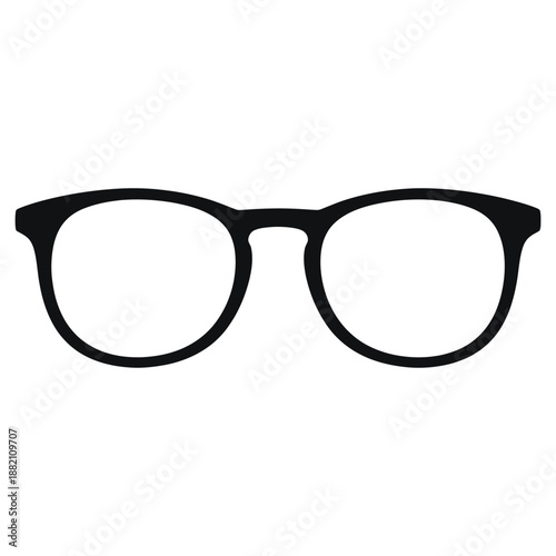 Eyeglasses icon Silhouette vector style on white background