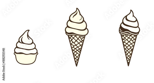 ice cream, cone, icecreamcone, dessert, sweet, cartoon, cute, kawaii, funny, illustration, character, mascot, tasty, delicious, frozen, cold, summer, food, snack, treat, scoop, wafflecone, vanilla, ch