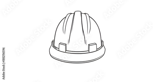 safetyhelmet, helmet, hardhat, outline, line, lineart, construction, protection, protective, equipment, industrial, worker, engineering, builder, contractor, site, worksite, factory, maintenance, repa