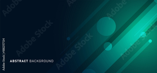 Digital technology futuristic internet network connection blue green background, abstract cloud cyber information communication, Ai big data, innovation future tech, lines dots illustration 3d vector