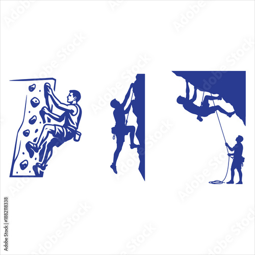Rock Climbing Silhouette SVG