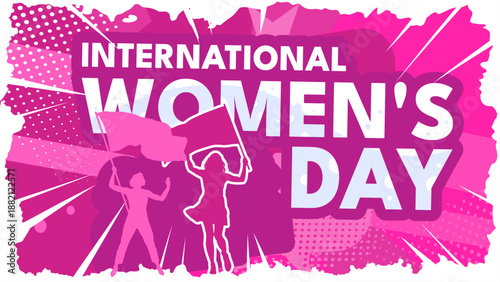 International women's day banner - vector iluustration