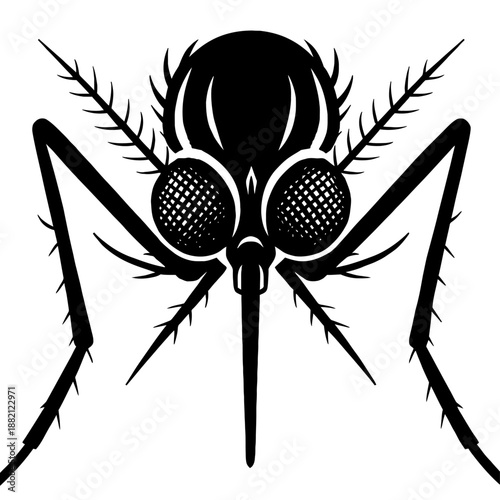 Mosquito Insect Vector Illustration - Detailed Graphic of a Bug