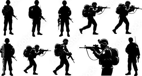 vector silhouettes of people