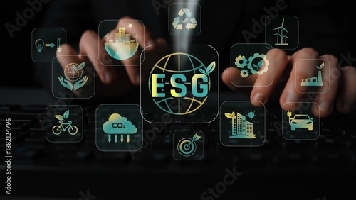 ESG promotes sustainability through green energy, carbon reduction, eco cities, clean tech, and circular economy with environmental, social, and governance balance. Marrow © InfiniteFlow