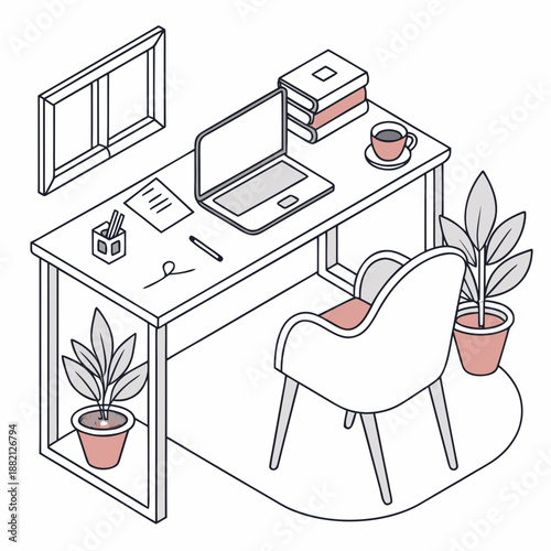 Modern home office setup