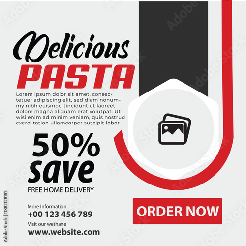 Print
Menu template with pasta cancept,watercolor style