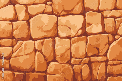 Stone wall texture vector illustration.