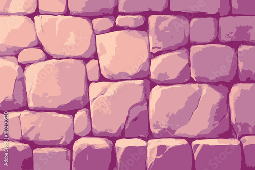 Stone wall texture vector illustration.