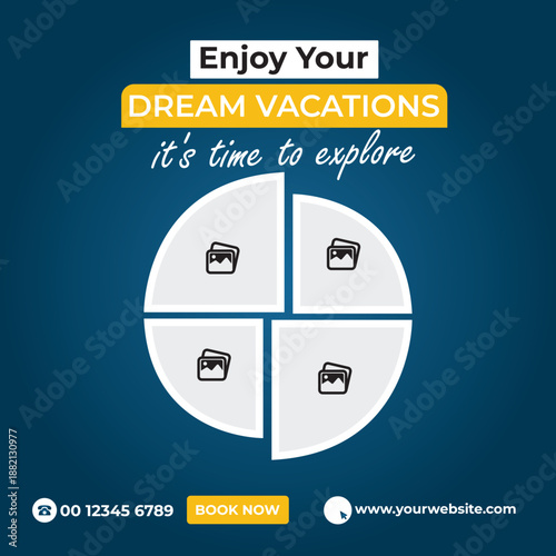 20-11-2025Explore travel tour instagram post or social media post template design