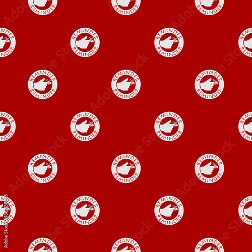 Hand with ribbon on your finger, Reminder icon seamless pattern isolated on color background