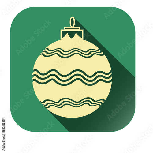 Line print christmass ball
