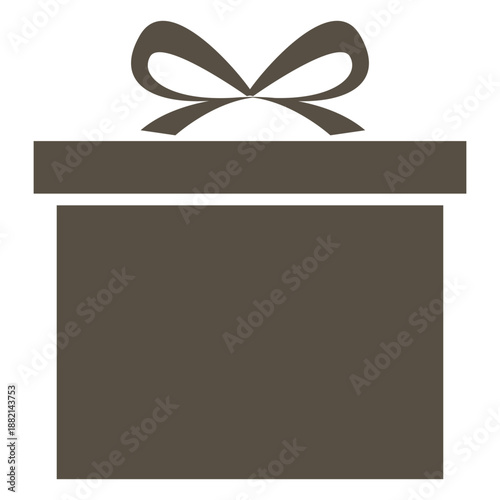 Grey giftbox icon