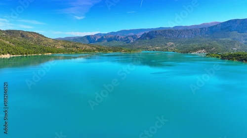 Sainte-Croix Lake Aerial Panorama Verdon Gorge Provence France