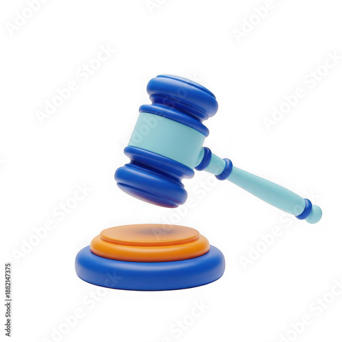 Wallpaper Mural 3d rendered gavel striking a sounding block Torontodigital.ca