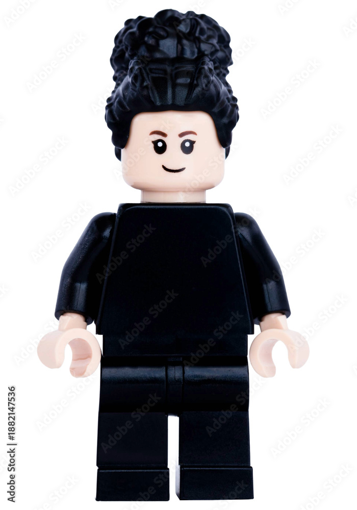 Fototapeta premium Dortmund - Deutschland 19. Januar 2026 - Lego Minifigure in der Farbe schwarz