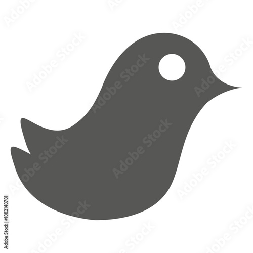 Cute bird flat icon