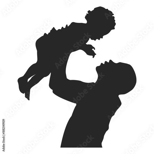 Father raising kid
