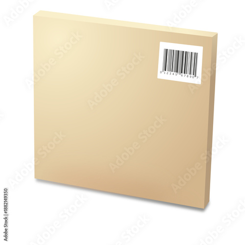 Cardboard box with codebars