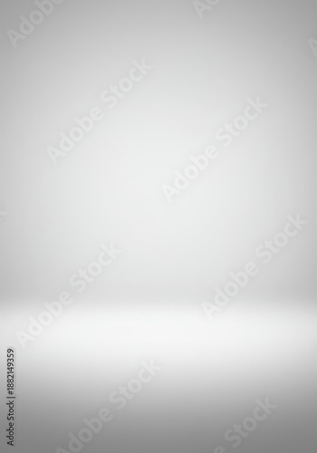 A perfectly smooth, ultra-clean light gray and white gradient studio background offering extensive negative space and soft, diffused illumination ,textureless ,void ,monochrome