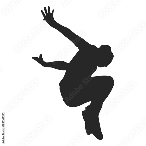 Parkour jumping silhouette 8