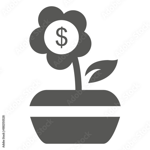 Dollar plant tub icon