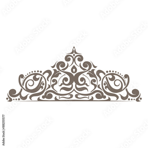 Curvy floral ornamented corner