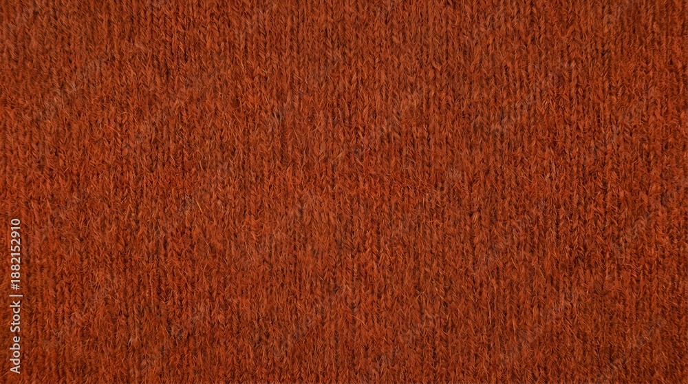 Fototapeta premium Terracotta Burnt Orange Knitted Fabric Texture Featuring a Soft Wool Fiber Pattern Close Up for Fashion Background Autumn Winter Textile Design Craft Backdrop and Warm Minimalist Interior