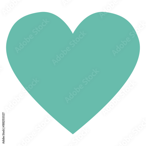 Green heart hippie element