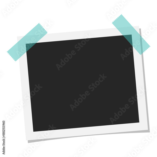 Taped wall photo frame