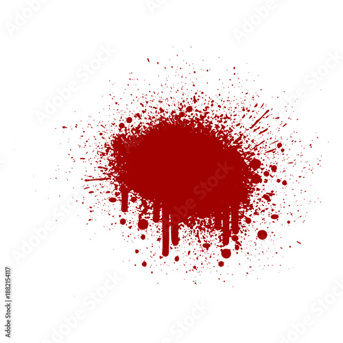 Isolated blood splash
