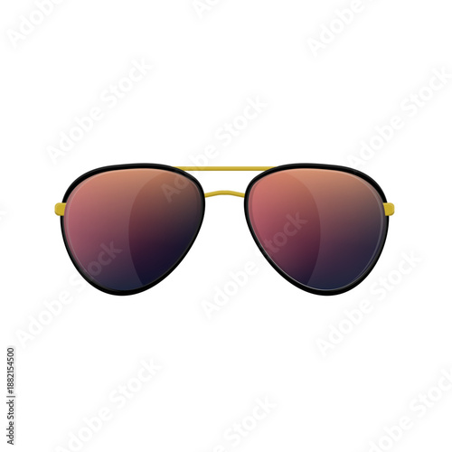 Red aviator sunglasses