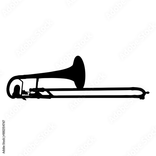 Trombone musical instrument silhouette