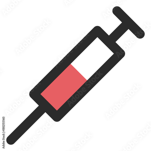 Syringe colored stroke icon